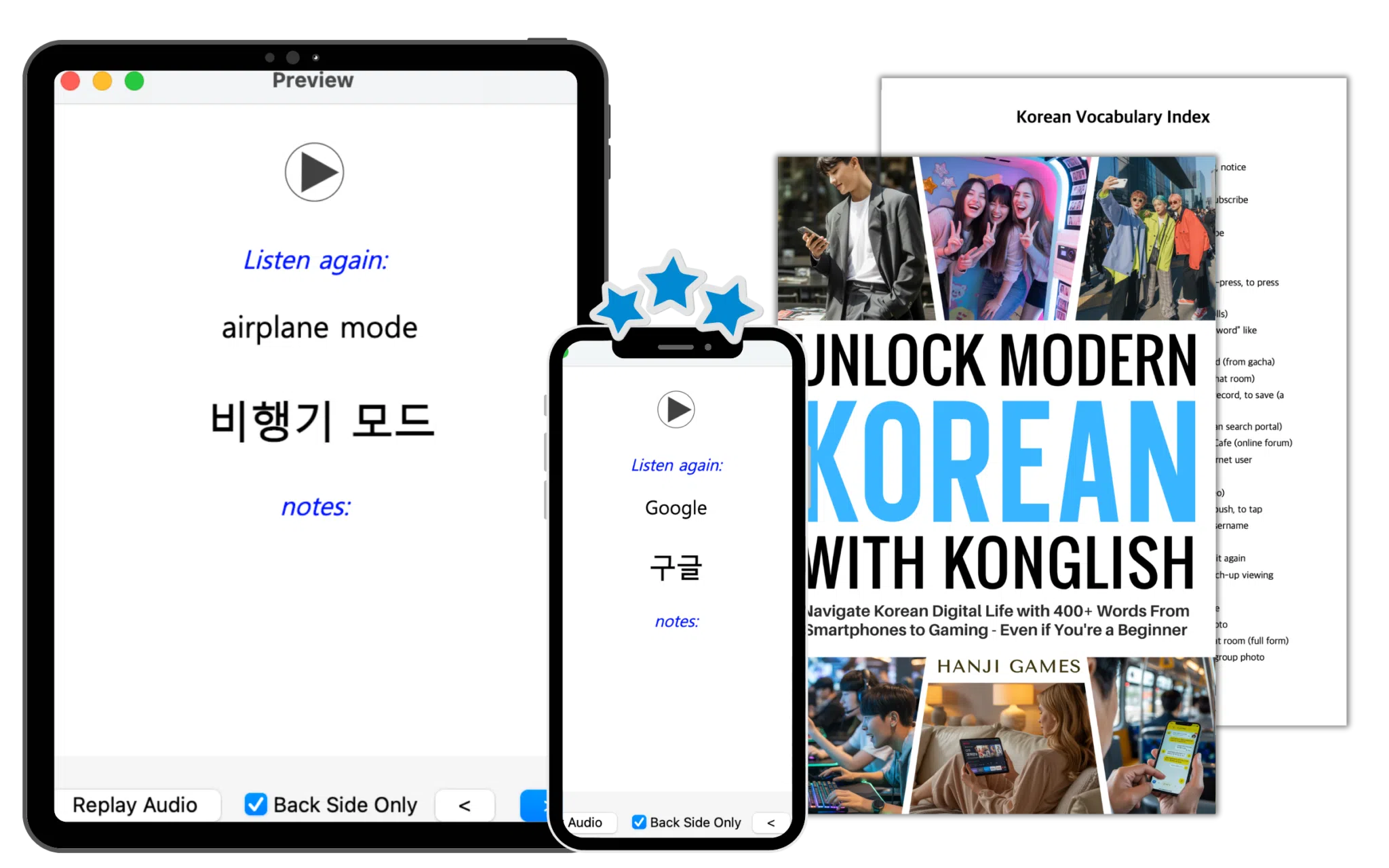 Unlock_Modern_Korean_With_Konglish_Digital_Life_Edition_Whats_Inside_Learn_Hangul_한글_Anki_Flashcards_스마트폰_Smartphone_인증샷_Proof_Shot_셀카_Selfie_PC방_Gaming_Cafe_보정_Touch_Up_Hanji_Games